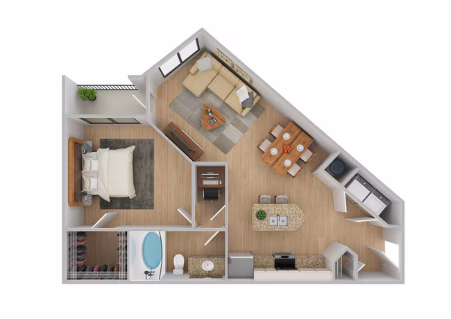 1 Bed • 1 Bath 5317 floor plan
